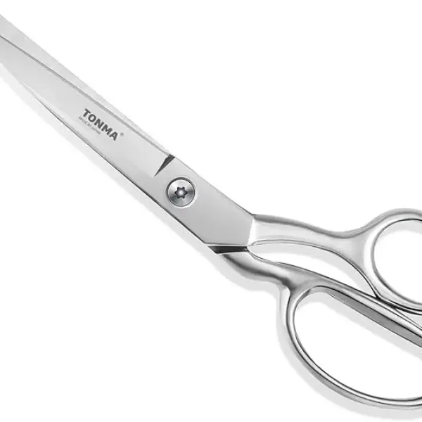 TONMA Sewing Scissors [Made in Japan] 9 Inch Professional Fabric Scissors, Industrial Japanese Solid Stainless Steel Dressmaker Tailor Shears, Ideal for Cutting Cloth Denim Leather, Mirror Finish