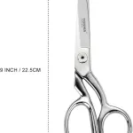 TONMA Sewing Scissors [Made in Japan] 9 Inch Professional Fabric Scissors, Industrial Japanese Solid Stainless Steel Dressmaker Tailor Shears, Ideal for Cutting Cloth Denim Leather, Mirror Finish