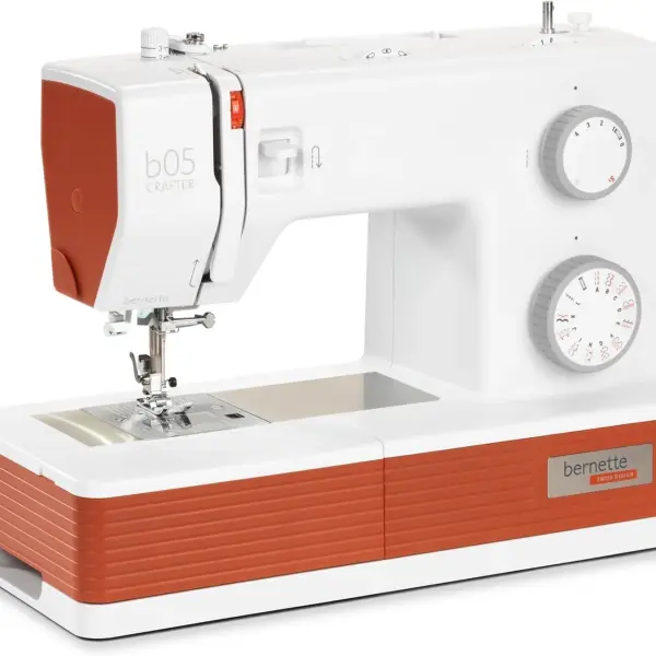 Bernette B05 Crafter Portable Sewing Machine | 30 Stitches, 6 Presser Feet, LED Light | Heavy Duty Quilting & Embroidery | Adjustable Stitch | Needle, Threader, Beginner & Professional Use