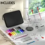 SOFXnng Portable Household Multi-Function Sewing Kit Box DIY Embroidery Handwork Tool Needles Thread Scissor Set Travel Accessories for Travel Home Beginners(Set D 98pcs)