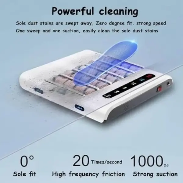 Fully Automatic Electric Shoe Polisher - Waterless Sole Cleaning Machine, Suction Induction Cleaner, 500 RPM Rechargeable Brush for Effortless Shoe Care
