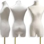 Female Mannequin Dress Form Torso, 47"-83" Height Adjustable Display Mannequin Body with Metal Stand, Retro Manikin for Sewing Clothing Jewelry Market Shop (White, A)