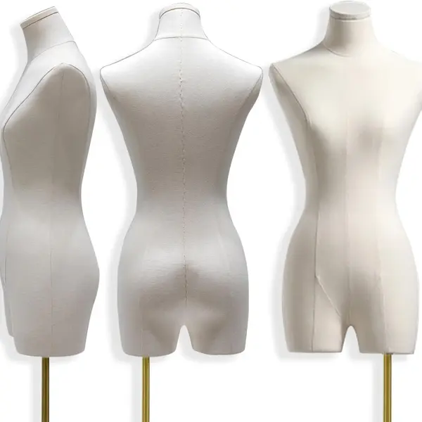Female Mannequin Dress Form Torso, 47"-83" Height Adjustable Display Mannequin Body with Metal Stand, Retro Manikin for Sewing Clothing Jewelry Market Shop (White, A)