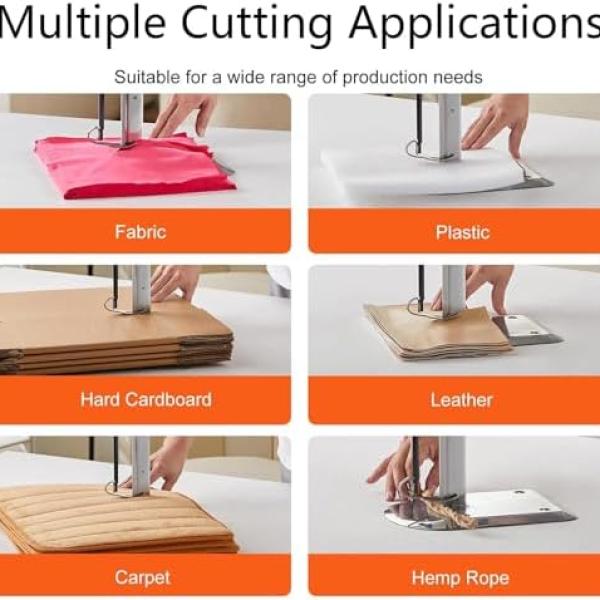 Electric Fabric Cutter - Handheld Cloth Cutting Machine for Multi-Layer Textiles, Paper, Blanket & Hat - 34cm Precision Slitting Tool for Seamless Sewing & Crafting