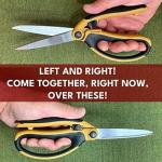 Madam Sew Spring Loaded Scissors | Premium 9.5" Fabric Shears with Precision Blades, Slide Lock, and Anti-Slip Grips | Ideal for Right or Left Hand Sewing | Heavy-Duty All-Purpose Craft Scissors