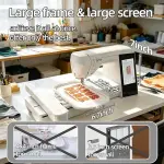 Embroidery Machine with 6.7" x 11" Area for Beginners, Home DIY, Sewing & Embroidery Machine, 180 Built-in Designs with USB Import, 7-Inch Touchscreen, Auto Threader & Cutter, Bonus 2 Hoops