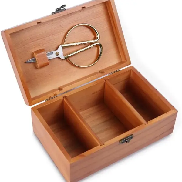 A.Dinsenen Wooden Sewing Basket/Sewing Box with Sewing Kit Accessories