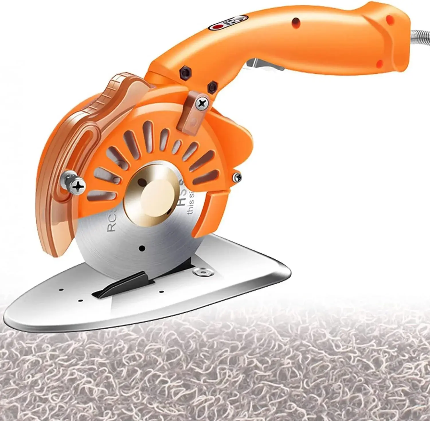Carpet Cutting Tool - Electric Rotary Cutter for Fabric, Leather, and Carpet - 100mm Blade - 110-220V (110C)