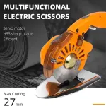 Carpet Cutting Tool - Electric Rotary Cutter for Fabric, Leather, and Carpet - 100mm Blade - 110-220V (110C)