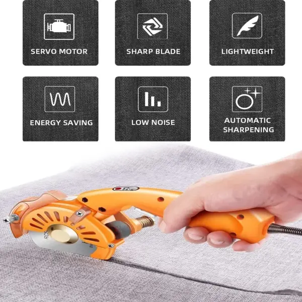 Carpet Cutting Tool - Electric Rotary Cutter for Fabric, Leather, and Carpet - 100mm Blade - 110-220V (110C)