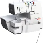 Bernette B64 Airlock Overlocker Sewing Machine with Automatic Air Threader, LED Light, Micro Thread Control - Heavy Duty Serger Quilting & Embroidery, Table