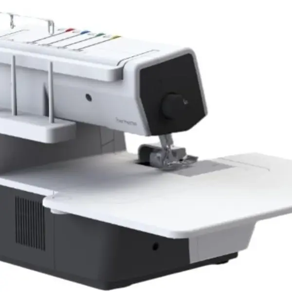 Bernette B64 Airlock Overlocker Sewing Machine with Automatic Air Threader, LED Light, Micro Thread Control - Heavy Duty Serger Quilting & Embroidery, Table