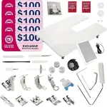 Bernette B79 Sewing Embroidery Machine Combo | Touchscreen LCD Display | Includes $500 Embroidery Kit | Quilting Presser Feet Bobbins Needle Threader LED Light