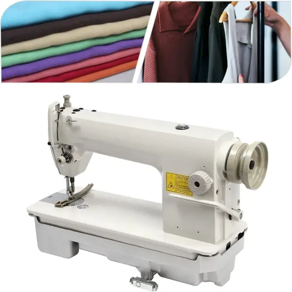 Industrial Straight Stitch Sewing Machine, 8700 Head-Portable Sewing Machine, Thick Material Leather Sewings Tool, H Replaceable Presser Foot and Adjusting Stitch Clamp for Garment Stores