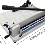 HFS(R) Heavy Duty Guillotine Paper Cutter 400 Sheet Capacity | Solid Steel Construction (A3-17'' paper cutter)