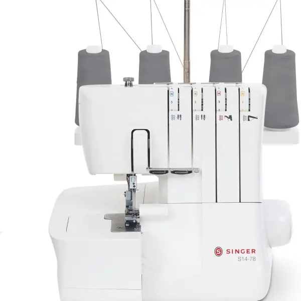 SINGER S14-78 Serger with Accessory Kit | Overlock Machine with 2-3-4 Stitch Capability, 1200 Stitches/Minute, Differential Feed, LED Light & Free Arm, White