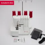 SINGER S14-78 Serger with Accessory Kit | Overlock Machine with 2-3-4 Stitch Capability, 1200 Stitches/Minute, Differential Feed, LED Light & Free Arm, White
