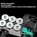 Electrician Pulling Dark Wire Pipe Threader Automatic Threading Machine Dark Wire Portable Electric Pulling Tool Lithium Threading with LED Lights,2x3000mA