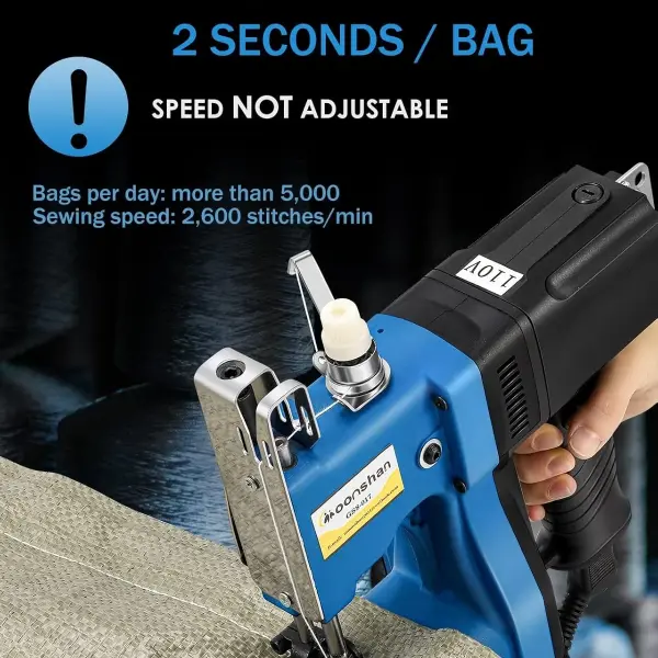 Bag Closer Machine Industrial Bag Closing Machine Bag Sewing Machine Automatic Woven Bag Sewer Packing Machine for Packing Bags Non-woven Fabrics Leather (GS7-017)