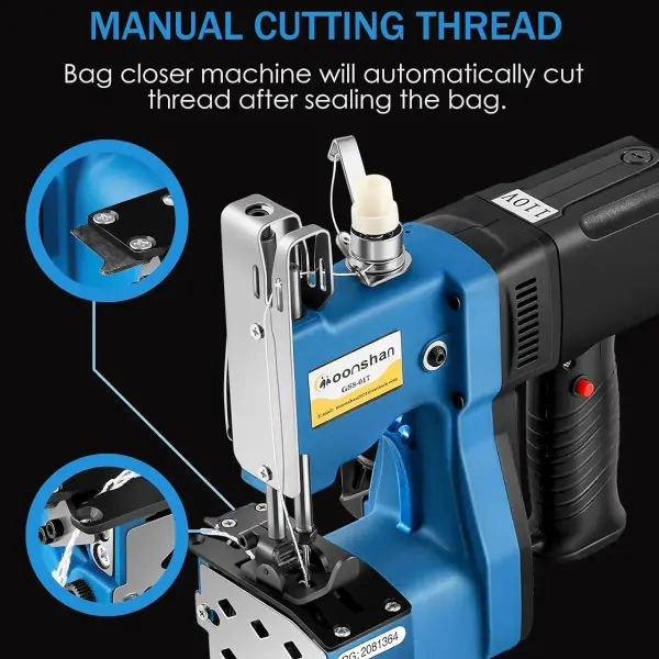 Bag Closer Machine Industrial Bag Closing Machine Bag Sewing Machine Automatic Woven Bag Sewer Packing Machine for Packing Bags Non-woven Fabrics Leather (GS7-017)