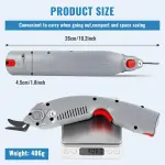 MXBAOHENG Wbt-1 Electric Fabric Scissors Cordless Cloth Cutter Rechargeable & Pluggable, for Cutting Carpet/Leather/Rubber/Paperboard (1 Battery & A Blade)