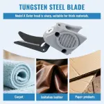 MXBAOHENG Wbt-1 Electric Fabric Scissors Cordless Cloth Cutter Rechargeable & Pluggable, for Cutting Carpet/Leather/Rubber/Paperboard (1 Battery & A Blade)