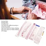 Metric Sewing Ruler, 6 Pieces French Curve Ruler for Pattern Making, Dress Makers Ruler Fashion Clear Sewing Ruler Set with Tracing Wheel for Beginners Tailors Designers