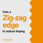 Fiskars Pinking Shears, Zig-Zag Edge, High Grade Stainless Steel Blades for Precision Cutting, Sewing and Crafting, Fabric Scissors, 8 Inches