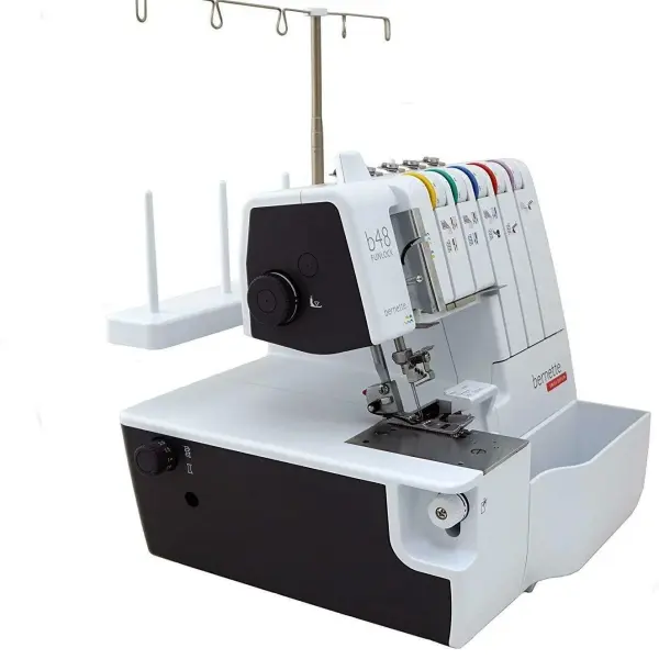 Bernette B48 Funlock Serger Coverstitch Sewing Machine | 23 Stitch Options LED Light Threader 1300SPM | Heavy Duty Overlocker Kit for Quilting Beginners Accessories & Tools Included