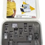Bernette B48 Funlock Serger Coverstitch Sewing Machine | 23 Stitch Options LED Light Threader 1300SPM | Heavy Duty Overlocker Kit for Quilting Beginners Accessories & Tools Included