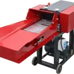 6-Blade Hay Cutter and Kneading Machine Grass Silage Machine Dry-Wet Straw Cutting Machine Crop Cutters with Chain Plate Type Conveyor 220V 3KW