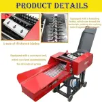 6-Blade Hay Cutter and Kneading Machine Grass Silage Machine Dry-Wet Straw Cutting Machine Crop Cutters with Chain Plate Type Conveyor 220V 3KW