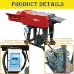 6-Blade Hay Cutter and Kneading Machine Grass Silage Machine Dry-Wet Straw Cutting Machine Crop Cutters with Chain Plate Type Conveyor 220V 3KW