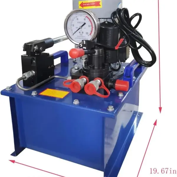 TECHTONGDA 100T Track Pin Press Machine 110V Crawler Pin Dismantling Tool, Pressing Sleeve Press Chain Integrated Machine with Manual & Electric Integrated Pump, Excavator Chain Repair Equipment