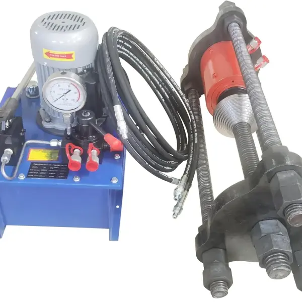 TECHTONGDA 100T Track Pin Press Machine 110V Crawler Pin Dismantling Tool, Pressing Sleeve Press Chain Integrated Machine with Manual & Electric Integrated Pump, Excavator Chain Repair Equipment