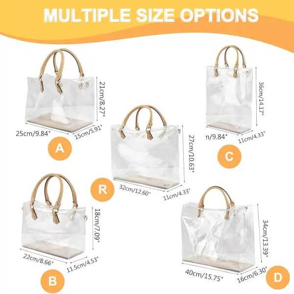 tusoo Clear TPU DIY Tote Bag Handbag Making Kit Handmade Gift Bags for Women, Handbag Tool Set Birthday Holiday Bag Making Kit (Clear-D)