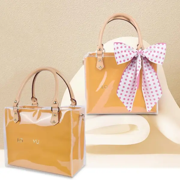 tusoo Clear TPU DIY Tote Bag Handbag Making Kit Handmade Gift Bags for Women, Handbag Tool Set Birthday Holiday Bag Making Kit (Clear-D)