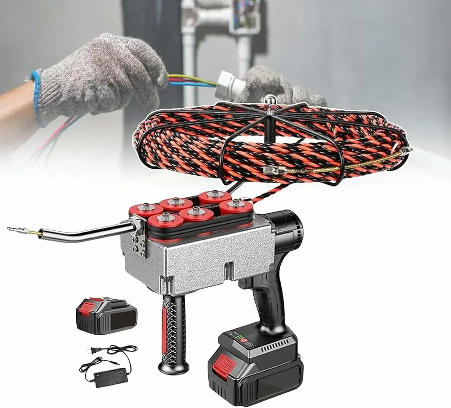 Pull Wire Hidden Pipe Threader, Fully Automatic Threading Machine, Dark Wire Electric Wire Pulling Tool Threading Machine