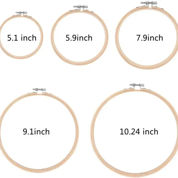 4HMENGFE 100 Colors/Set Sewing Tool Cross Stitch with Bamboo Ring e Embroidery Handmade Hoop Round Sewing Needlework Kits (Color : 100 Colors)