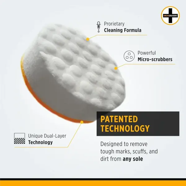 SneakERASERS Instant Sneaker Cleaner Sponge, Effective Shoe Cleaning for White Sneakers, Tennis Shoes -
