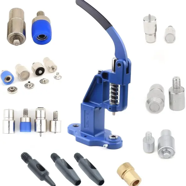 Leather Hand Press Machine kit for Setting Rivets, Eyelets and snap Buttons