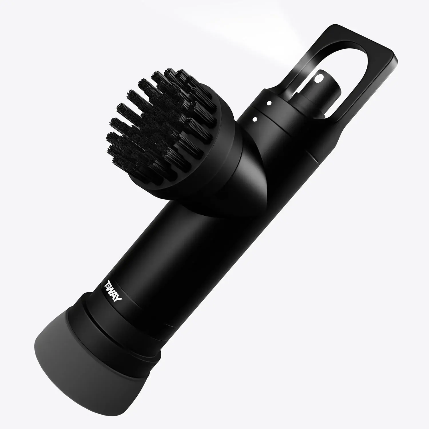 Golf Club Brush Cleaner with Water Spray Bottle and Sponge - Clean Golf Clubs Golf Balls Shoes All at Once - Heavy Duty - Golf Cleaning Device - Golf Accessories- USA Company (Matte Black)