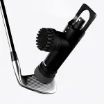 Golf Club Brush Cleaner with Water Spray Bottle and Sponge - Clean Golf Clubs Golf Balls Shoes All at Once - Heavy Duty - Golf Cleaning Device - Golf Accessories- USA Company (Matte Black)