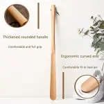 Extra Long Shoe Horn for Men - Classic Easy Grip Lifter for Seniors, Smooth Shoe Spoon with Lanyard - Perfect for Effortless Footwear Access and Comfort