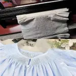 Fabric Pleater 32 Row Smocking Pleater,Ruffler Sewing Machine Presser Foot Attachment,Adjustable Row Pleating Tool with Back Box,for Garment Making Fabric Gathering Handcraft Fans 32Rows