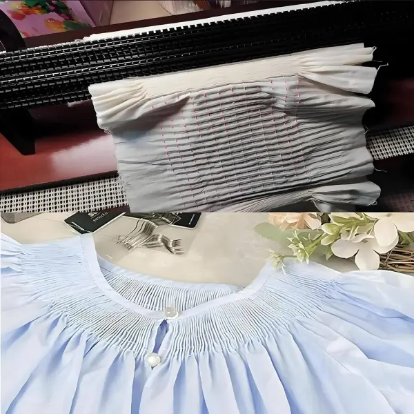 Fabric Pleater 32 Row Smocking Pleater,Ruffler Sewing Machine Presser Foot Attachment,Adjustable Row Pleating Tool with Back Box,for Garment Making Fabric Gathering Handcraft Fans 32Rows
