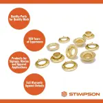 Stimpson Self-Piercing Grommet and Washer Set - Heavy-Duty Stainless Steel Grommets for Fabric, Leather, and Tarp - 2XL Grommet Tool Kit for Eyelet, Hole Punch, and Rivet - 4,000 Sets, Durable, Strong