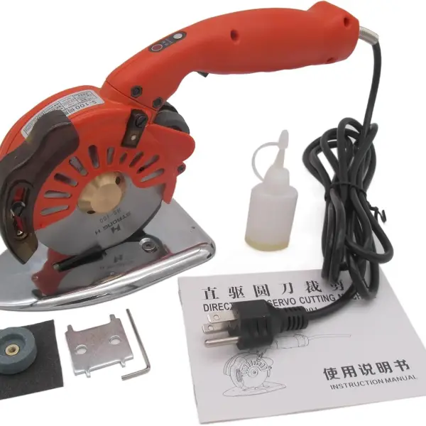 CKPSMS brand RCS-1001 5 speed electric rotary cutter ideal for single and multi-layer fabric,leather,clothes ideal for sewing, crafts and DIY projects