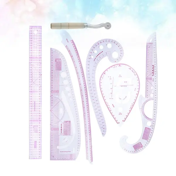 Professional Tailoring Tool Kit 7pc Sewing Ruler Set Ruler for Clothing Design