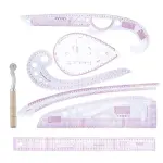 Professional Tailoring Tool Kit 7pc Sewing Ruler Set Ruler for Clothing Design
